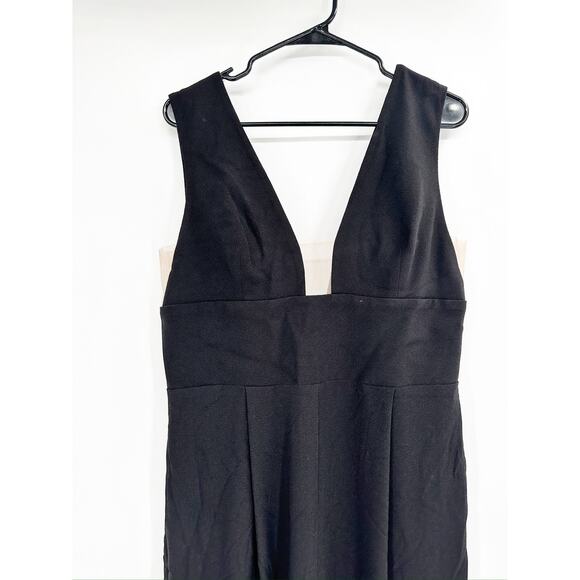 Helsi Zoe Black Plunge Neck Wide Leg Jumpsuit Size XL New - Picture 3 of 5
